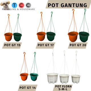 "New" Pot Gantung Plastik GT Tanaman Atas Melayang Bunga Bibit Hias Flower