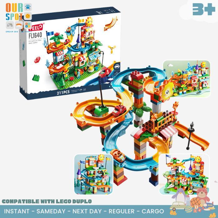 Feelo 211 pcs Building block slideway - size