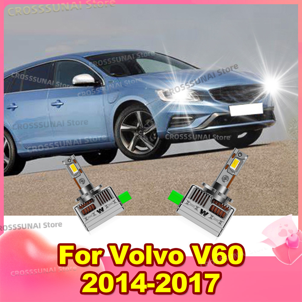 LED Car Headlights Upgrade HID Bulbs Turbo Lights 50000LM CANbus For Volvo V60 2014 2015 2016 2017