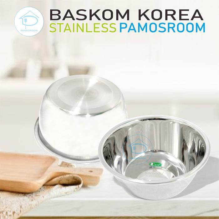 TERBATAS Komodo Baskom/Mangkok Korea Uk 26cm Stainless Steel Tebal TOP ORIGINAL