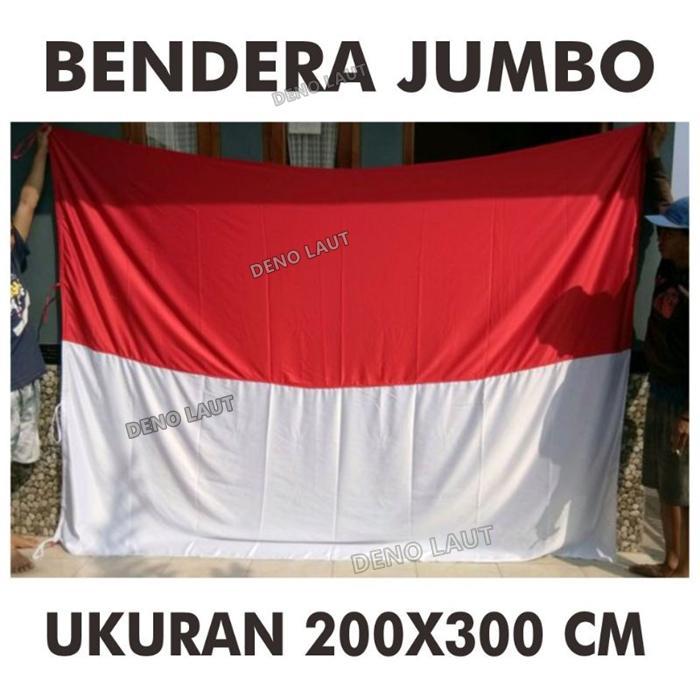 Bendera Merah Putih Lapangan Satin 2 meter x 3 meter Bendera Merah Putih