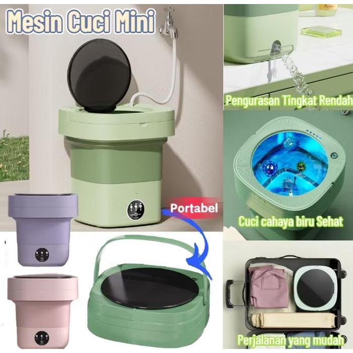 Mesin Cuci Mini Dengan Pengering Kecil Lipat Mesin Cuci Portable Ringan Mesin Cuci Binatu Perjalanan