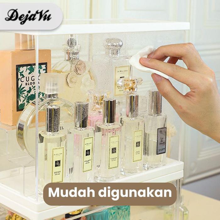 Dejavu Rak Parfum Acrylic Tempat Kotak Kosmetik Penyimpanan Skincare Kutek Storage Organizer HRM318