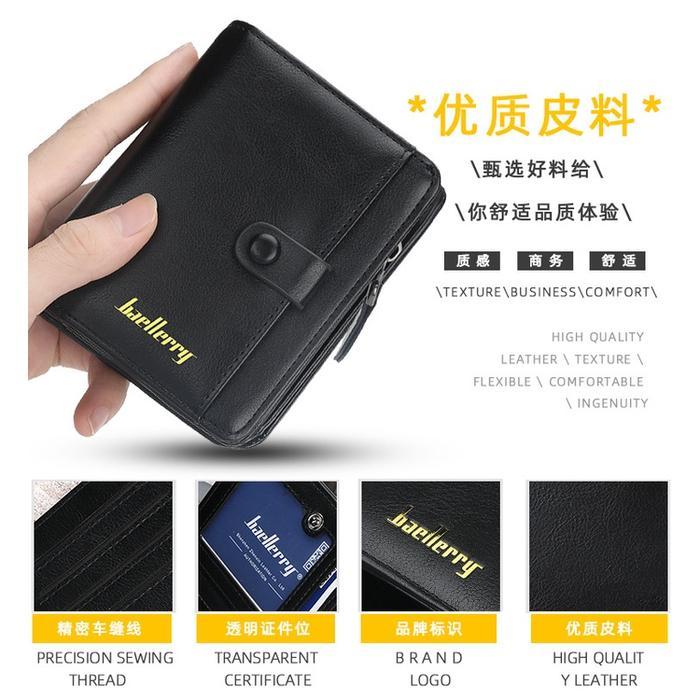 BAELLERRY DOMPET LIPAT PENDEK KULIT KARTU KOIN PRIA WANITA ORIGINAL IMPORT BAELERRY BALLERY BLK088 -
