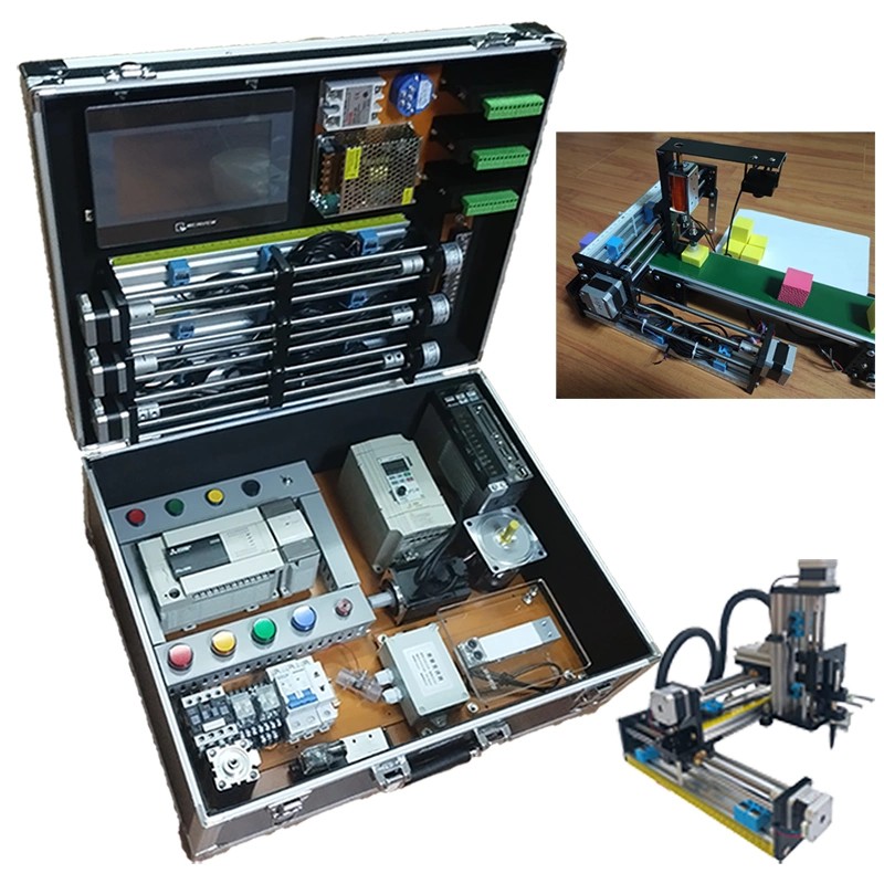 JUAL  Customized FX3U PLC Training Kit Test Practice Box HMI Programming Teaching Learning For Mitsu
