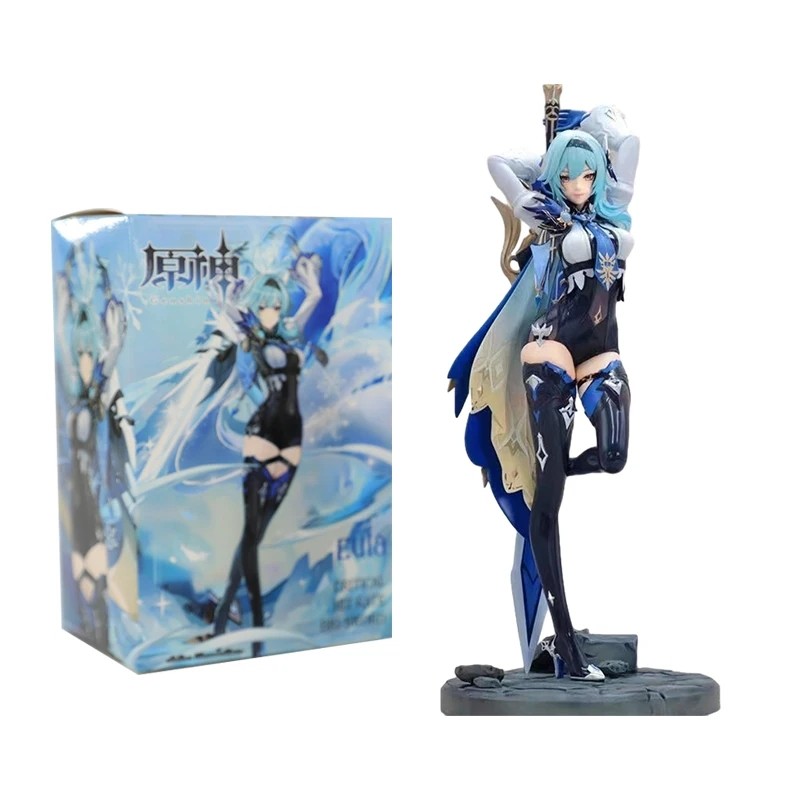18cm Eula Figure Genshin Impact PVC Action Figure Anime Cute Girl Klee Paimon Eula Figurine Hu Tao