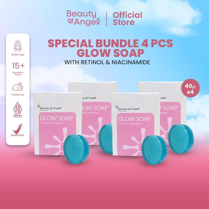 Beauty Of Angel Glow Soap 40gr 4 PCS-Beauty of Angel - Soap Cair Tubuh Pencerah MAX Bodycare