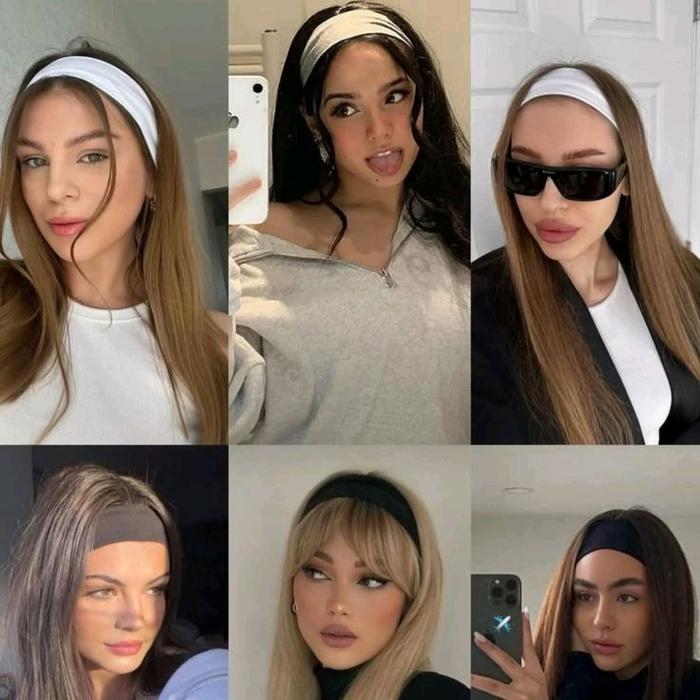 Headband korean style Bando Y2K Bandana sport wanita Karet Outfit