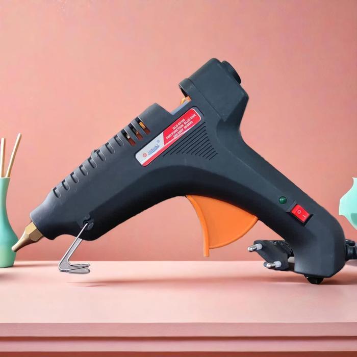 Stok Baru Alat Lem Panas KUNINGAN HIROKI 100 watt Besar GlueGun Lilin Cair Listrik