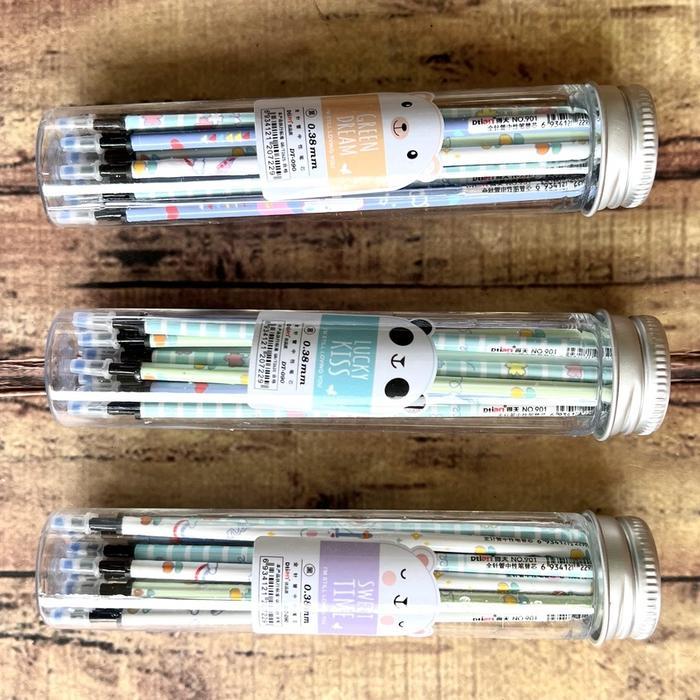 [1 Tabung Isi 12pcs] Refill Pen Hapus Isi Pulpen Gel Hapus Dtian GR-1202 0.38 mm