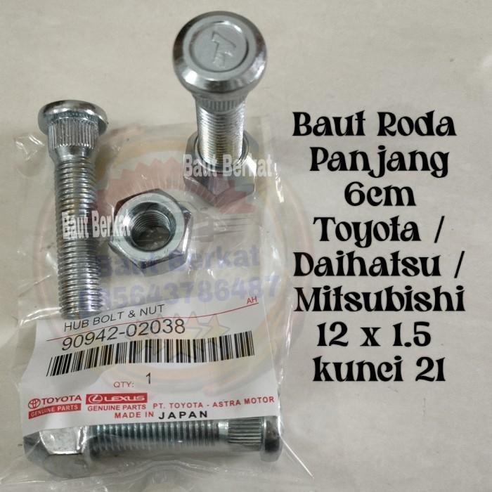 "New" Baut roda kijang panjang 6cm baut mur roda toyota kijang 6cm