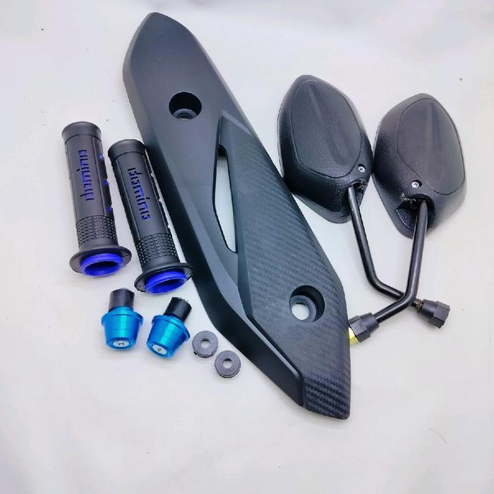PAKET. TAMENG KNALPOT HONDA BEAT BEAT FI EPS 2015-2019+ HANGRIP SISIK+ JALU STANG CNC+SPION BEAT