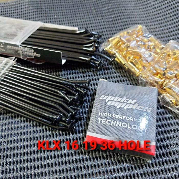 Ruji Jari Jari Spoke Set Kawasaki Klx 150 Velg 16 19 Chrome