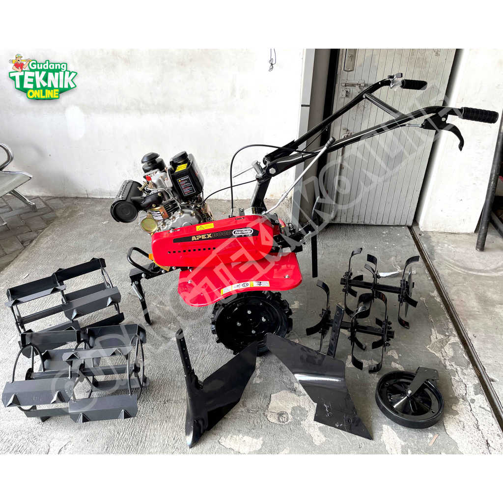 Mesin Traktor Mini PROQUIP APEX800D DIESEL SOLAR VBELT / Mesin Cultivator Bajak Sawah Kebun Ladang B