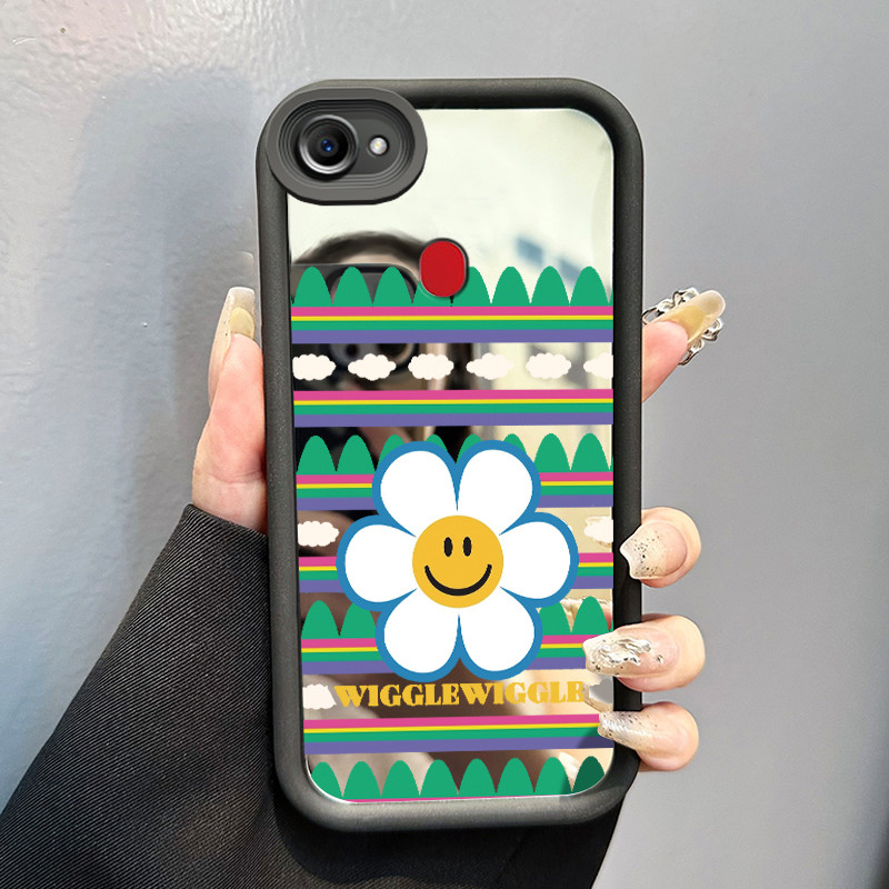 Casing Hp OPPO F5 F7 F5 Youth Case Casing Tas Emoji Daisy Pola Kasus cermin tangga Kasus ponsel HP K