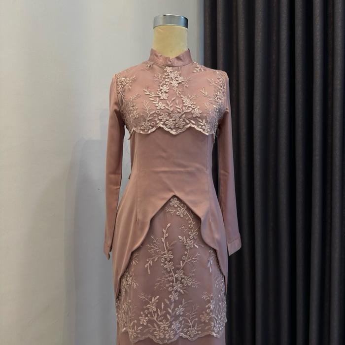 [] BUTIARD silk dress melayu Mewah Brokat Kondangan Wisuda Wanita Satin Gaun Formal