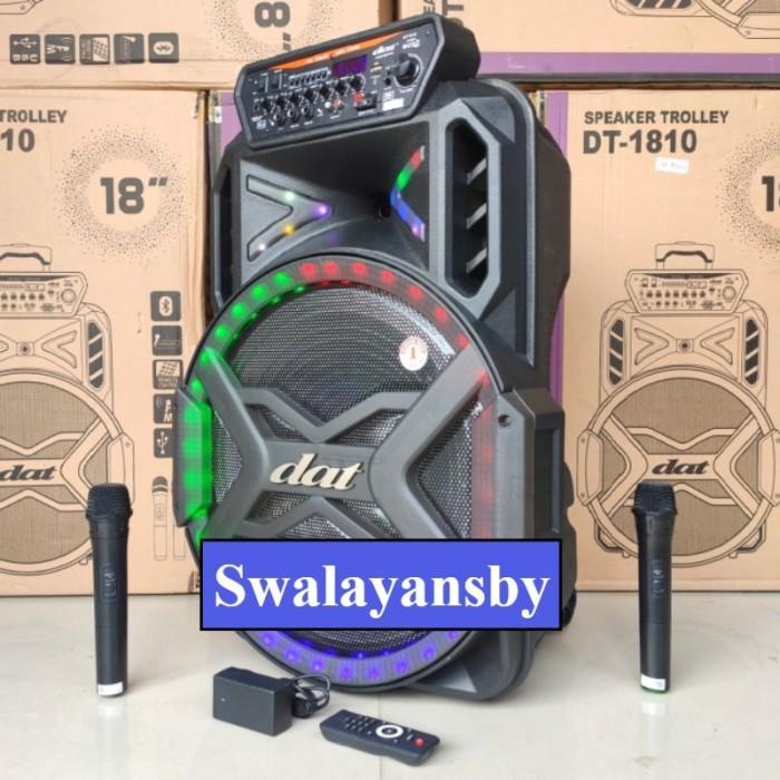 Speaker Bluetooth Speaker Portable 18 Inch Dat Dt 1810 Free 2 Mic Terjamin