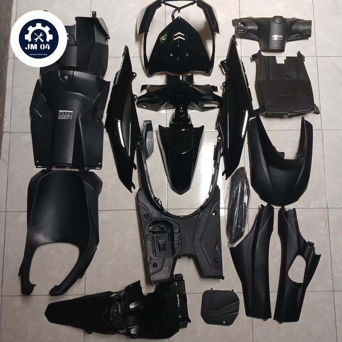 Cover body full set halus kasar motor honda beat fi 2013-2016 hitam