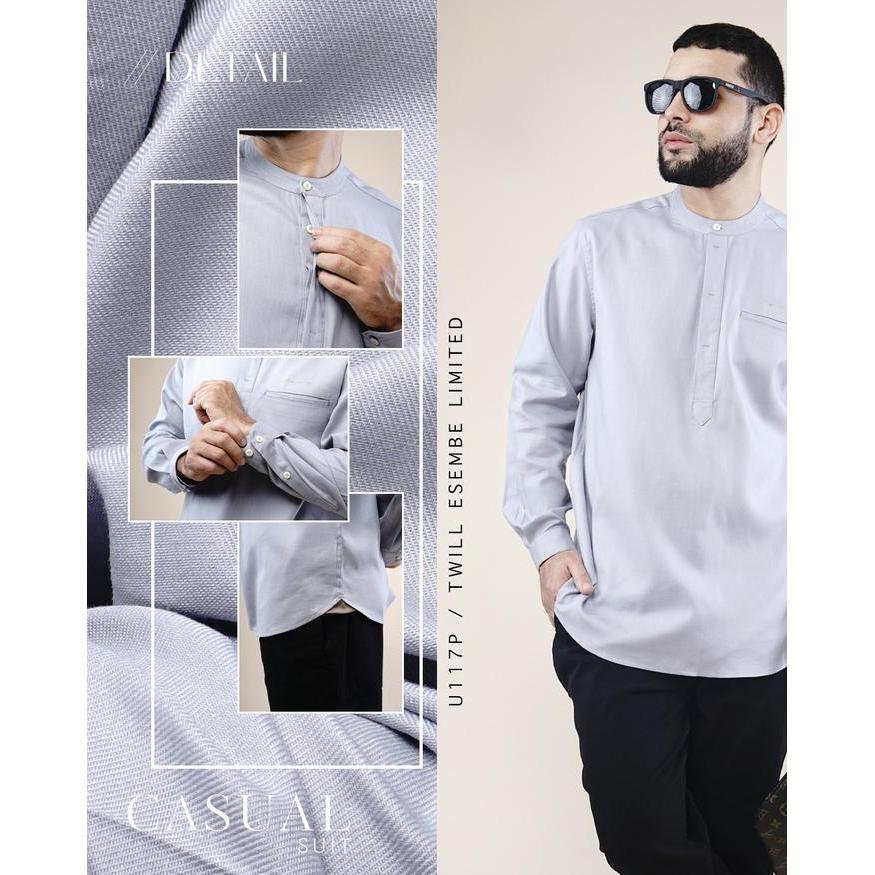 Samase Baju Koko Kemeja Dewasa Kemko Quilting U-117P