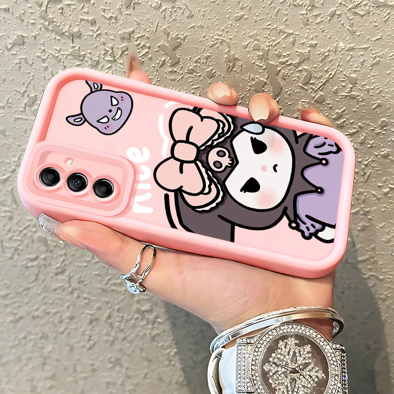Casing Hp untuk Samsung A35 5G A34 5G A33 5G A32 A31 Case Bow Doll pink  Kasing silikon cocok pria d