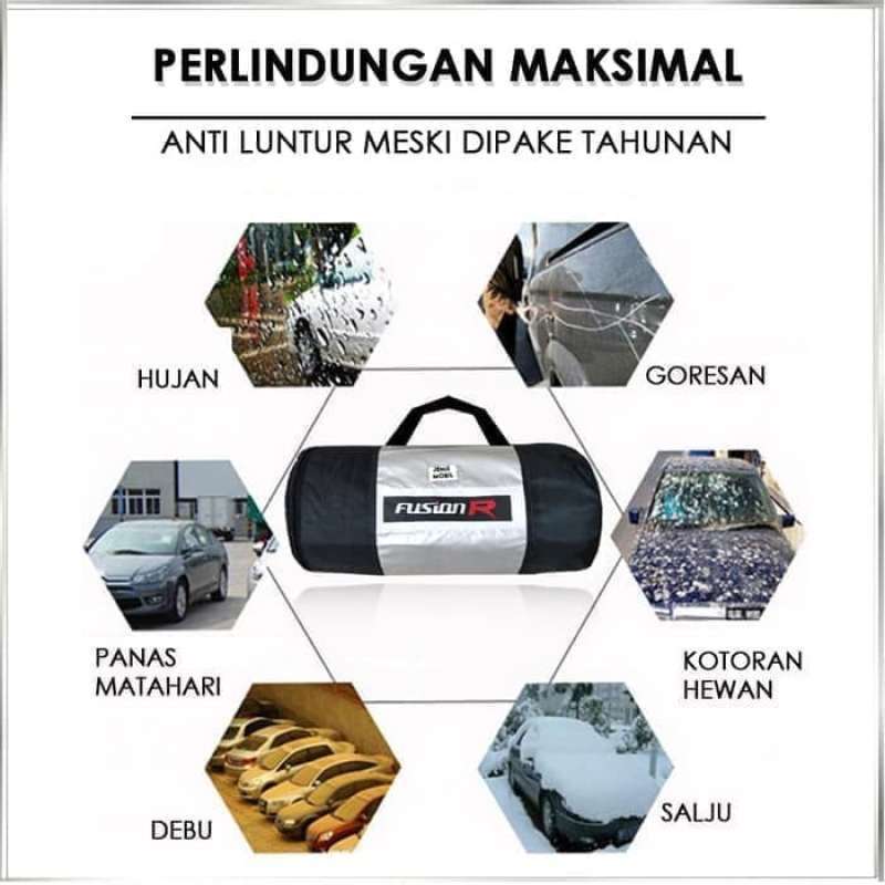 Neww Cover Mobil / Sarung Mobil Daihatsu Sigra Merk Fusion R / Cover Mobil Putih Fusion R