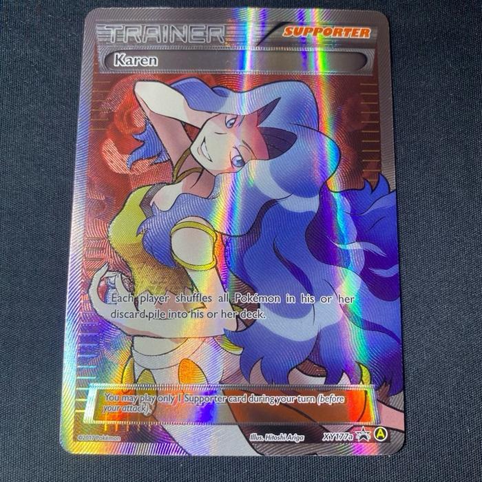 Karen Full Art FA EN XY Promo Kartu Pokemon Card Game TCG ENGLISH