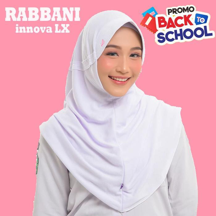 Rabbani Ori- Kerudung Rabbani Asli Innova Lx (Pita Didalam / Serut Dalam) Kerudung Sekolah Jilbab