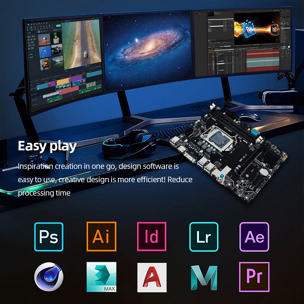 H81 PC Motherboard Dual Channel LGA1150 Desktop Motherboard USB 2.0/3.0 Gaming PC Mainboard DDR3 RAM
