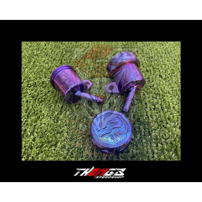 Tabung minyak rem Titanium set Tutup titanium