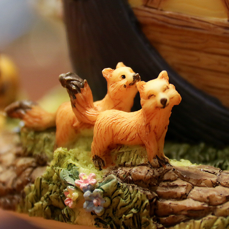 Noahs Ark Animal World Music Box Rotating Key 8-Note Gift for Kids Girls Desk Decor Dropshipping