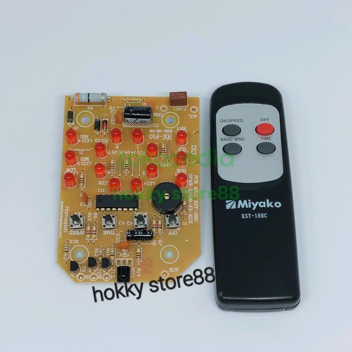 Modul PCB dan remot Kipas Angin Miyako KST 18RC Modul 18" Original