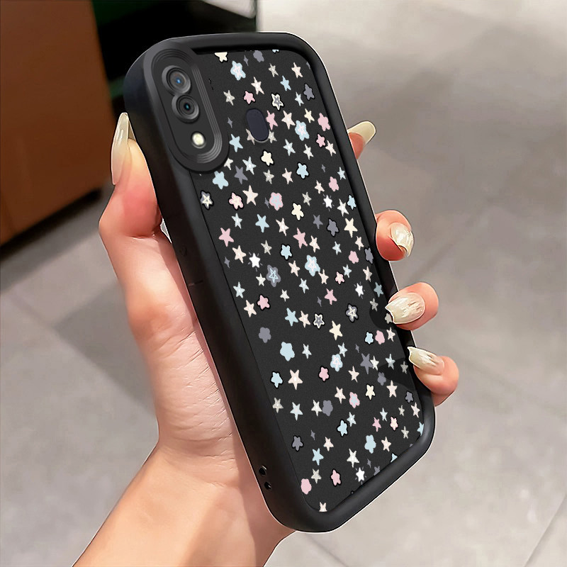 Casing Hp Samsung Galaxy A30 A20 M10s Case Bintang kecil berwarna-warni Kasing silikon Cesing bagus 
