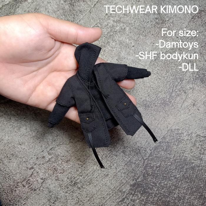 HOT SALE KITBASH 1/12 TECHWEAR KIMONO HOODIE BLACK (2 ITEM) TERMURAH