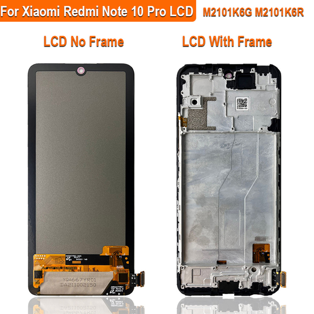 Super AMOLED LCD For Redmi Note 10 Pro LCD Touch Screen Digitizer Assembly For Redmi Note10 Pro LCD