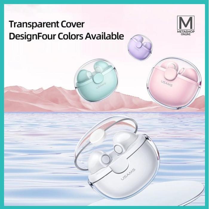 Usams Bu12 Tws Transparent Unique Macaron Earphone Bluetooth 5.1 Terlaris