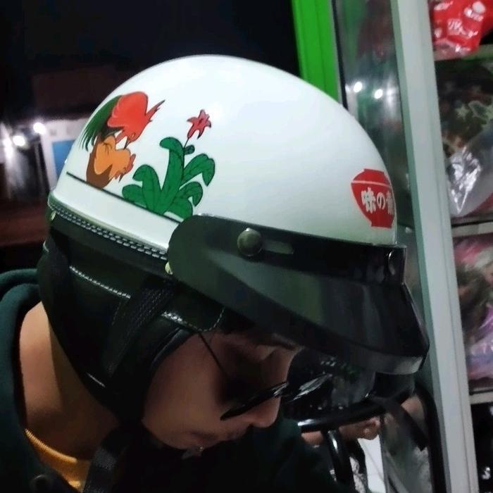 "New" HELM RETRO CHIPS MOTIF AYAM JAGO MANGKOK Motorcycle
