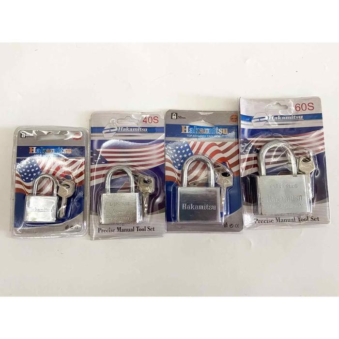 "New" Gembok Putih 60mm Leher Panjang/pendek Chrome Gembok HAKAMITSU