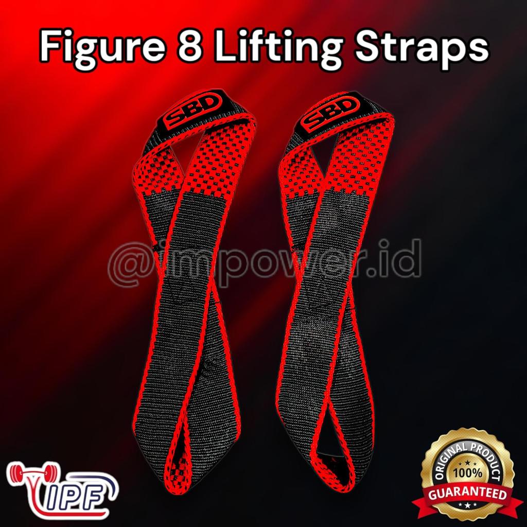SBD Classic Figure 8 Lifting Straps for Powerlifting Powerlifter Powerlift Power Lifting Lifter Weig