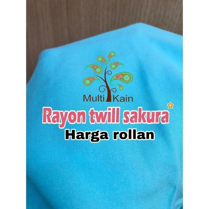 Multi Kain 100% Rayon Viscose Twill Tebal Lembut Adem Roll 50 Yard Pasti Promo
