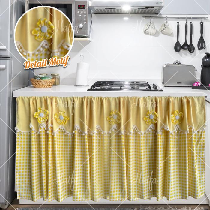 "New" GORDEN KOLONG DAPUR/TIRAI DAPUR KOREAN SERIES Bunga Kain