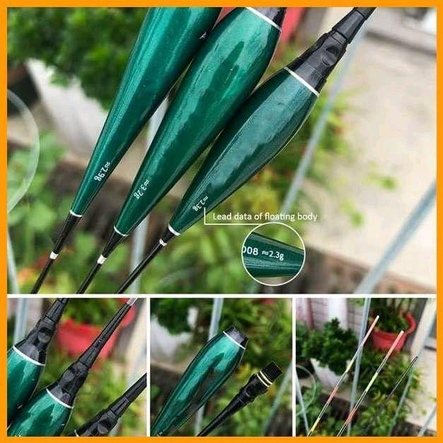 Shiimano - Pelampung Pancing Anti Badai 35Cm & Lampu Led Bahan Kayu Balsa Import