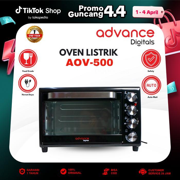 CodAdvance Aov500 Electrik Oven 33L Big Oven Listrik 800W Ayam Bakar 360 Rotasi Panggang Secara