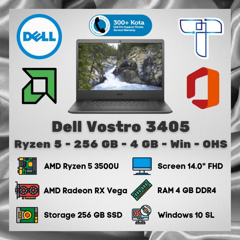 Notebook Laptop Dell Vostro 14 3405 - Ryzen 5 - 256 Gb - 4 - Win - OHS