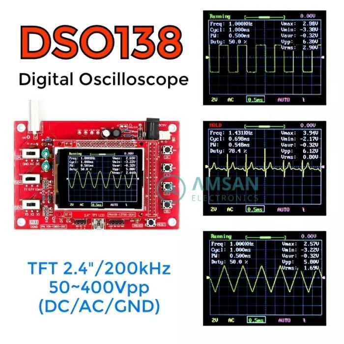 Dso138 Digital Oscilloscope 1Msps Osiloskop Dso 138