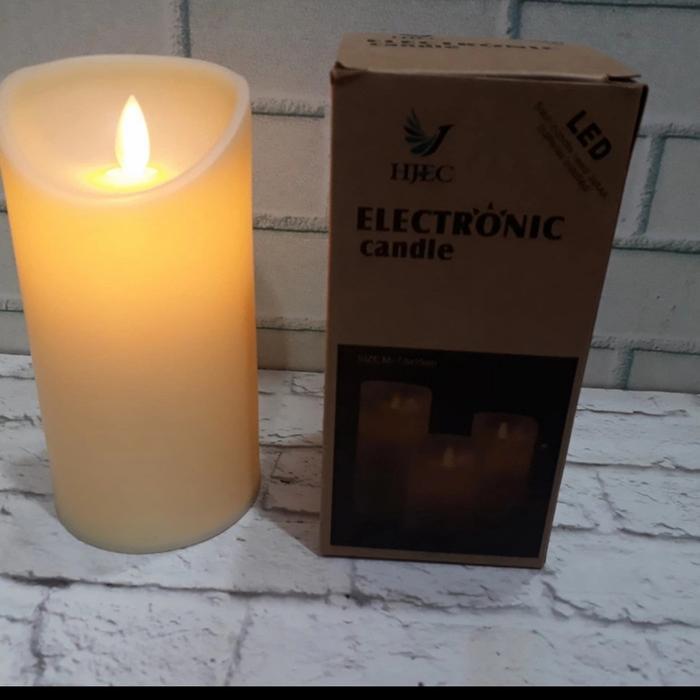Lampu Lilin Led Goyang Tinggi 15cm Lilin Elektrik Goyang Lilin Goyang