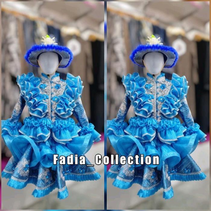 BAJU MAYORET TERBARU BIRU GARIS MODEL KUPU-KUPU/BAJU MAYORET TERBARU/BAJU MAYORET CANTIK/BAJU