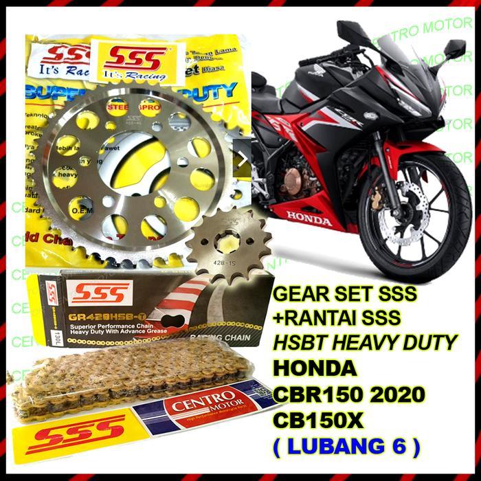 Gear Set Cb150X/Cbr150 Sss Lubang 6+Rantai Heavy Duty