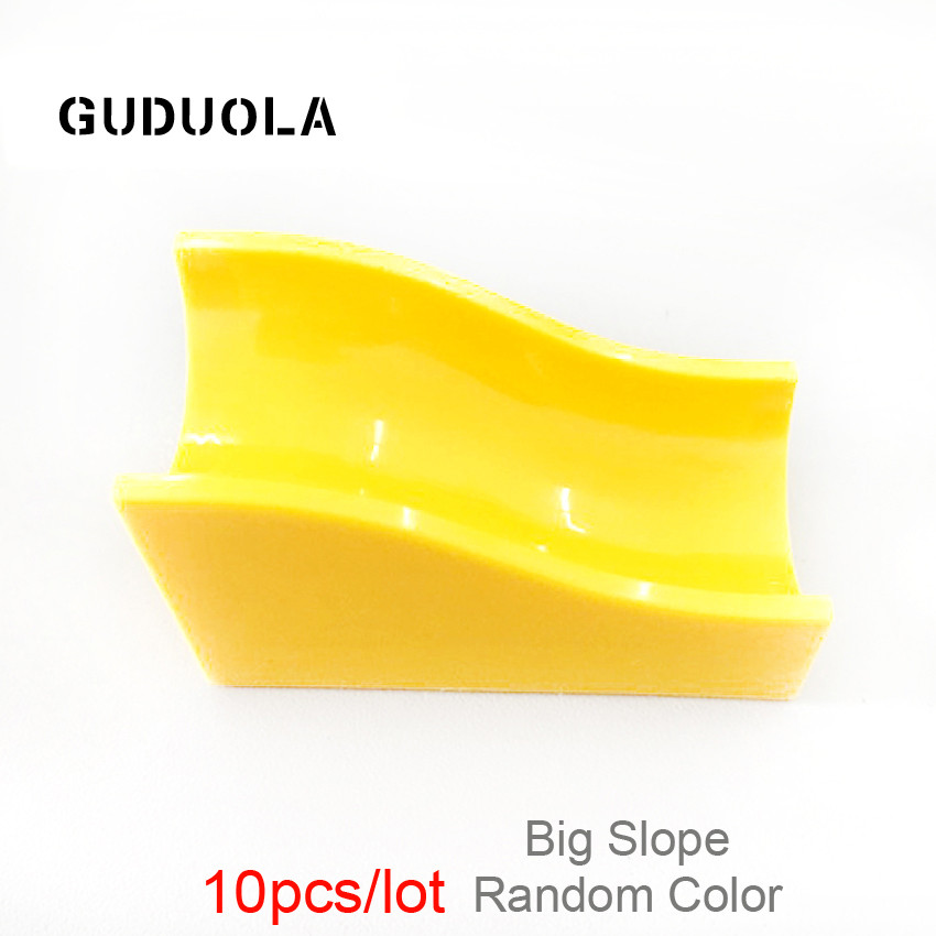 10pcs/lot Big Slope Big Bricks Marble Race Run Maze Balls Track Funnel Building Blocks Building