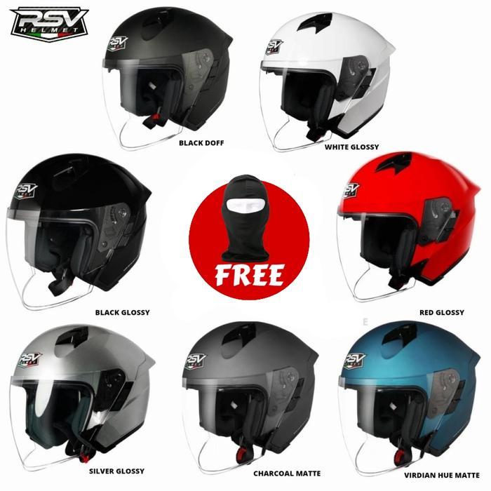 HELM RSV SV300 MODERN GREY DOUBLE VISOR HELM HALF FACE HELM KODE 666