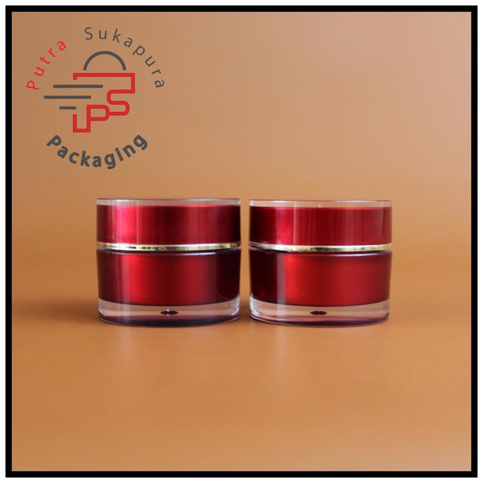 pot cream ACRYLIC 10 gr / pot acrylic 10 gr merah maroon